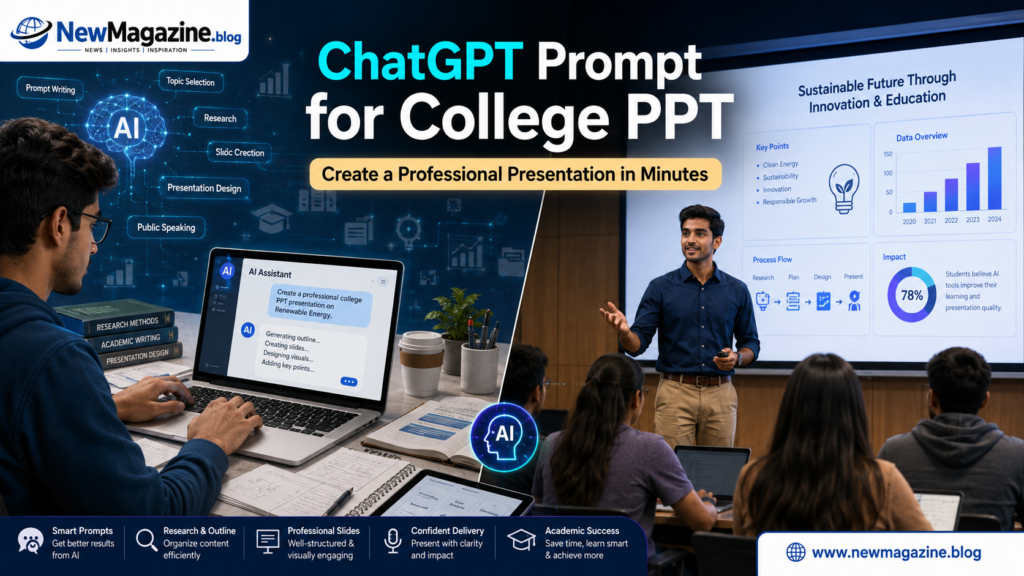 prompt for chatgpt to give clg ppt presentation