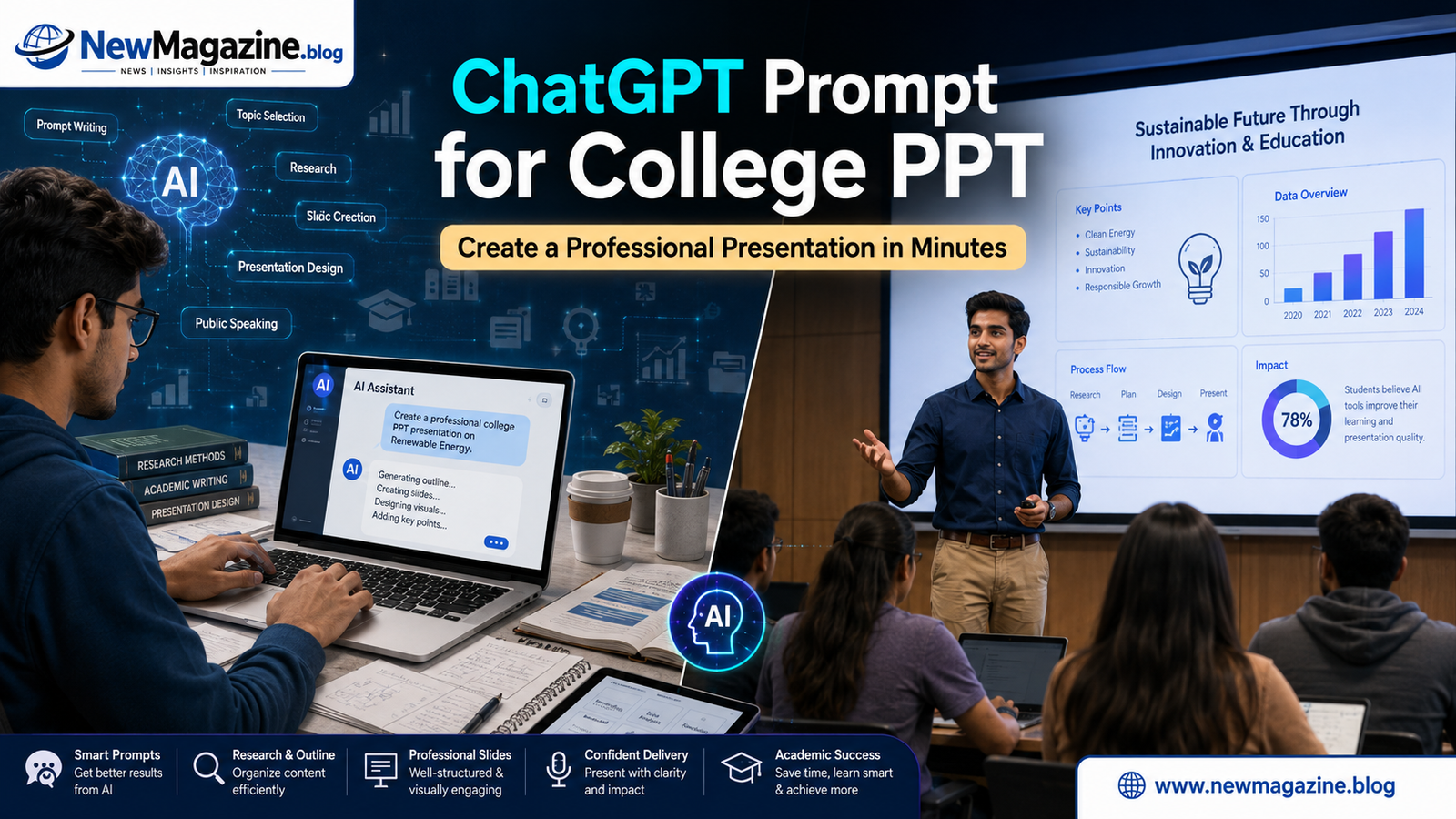 prompt for chatgpt to give clg ppt presentation