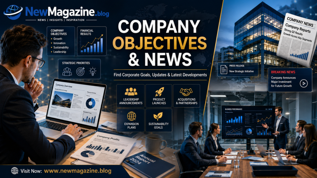 get any company objectives or news